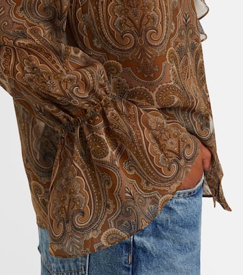 بلوزة من الحرير بطبعة بيزلي Cecily | Nili Lotan