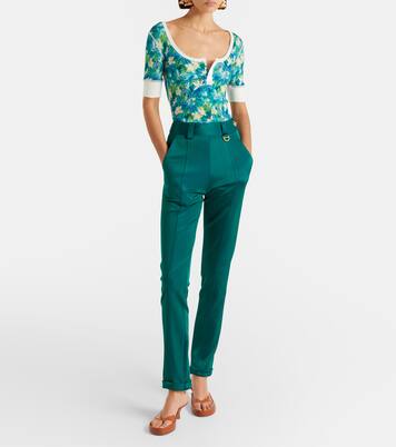 High-rise jersey slim pants | Chloé