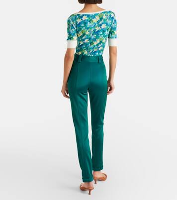 High-rise jersey slim pants | Chloé