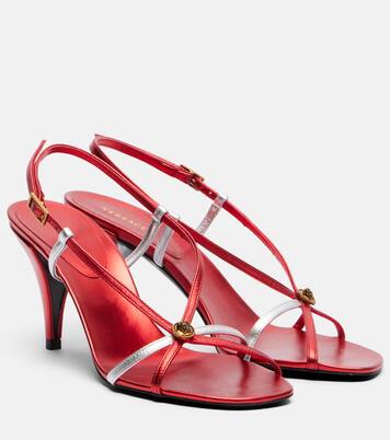 Valentina leather slingback sandals | Versace