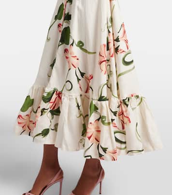 Becca belted floral linen-blend shirt dress | Leo Lin