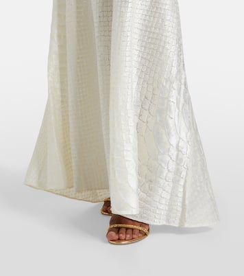 Snake-print one-shoulder gown | Roberto Cavalli