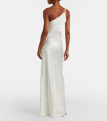 Snake-print one-shoulder gown | Roberto Cavalli