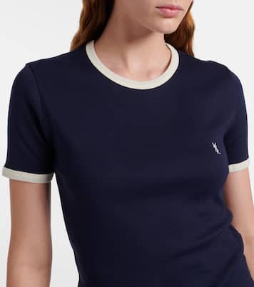 T-Shirt Cassandre aus Baumwoll-Jersey | Saint Laurent
