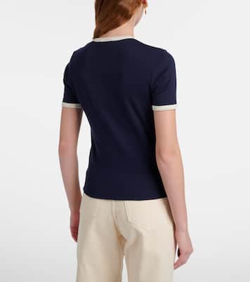 T-Shirt Cassandre aus Baumwoll-Jersey | Saint Laurent