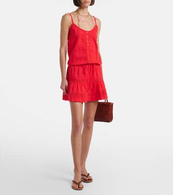 Vestido corto Kelly de algodón con croché | Melissa Odabash