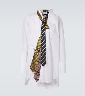 Silk-trimmed cotton shirt | Junya Watanabe