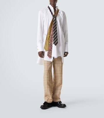 Silk-trimmed cotton shirt | Junya Watanabe