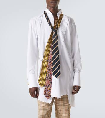 Silk-trimmed cotton shirt | Junya Watanabe