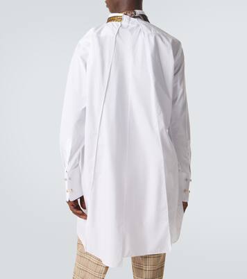 Silk-trimmed cotton shirt | Junya Watanabe