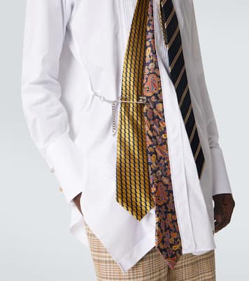 Silk-trimmed cotton shirt | Junya Watanabe