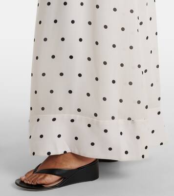 Polka-dot halterneck maxi dress | Adriana Degreas