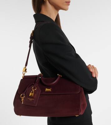Sicily Medium suede top-handle bag | Dolce&Gabbana