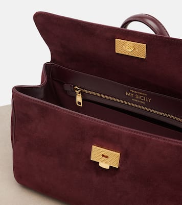 Sicily Medium suede top-handle bag | Dolce&Gabbana