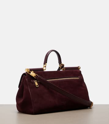 Sicily Medium suede top-handle bag | Dolce&Gabbana