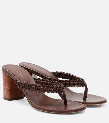 Braided leather thong sandals | Gianvito Rossi
