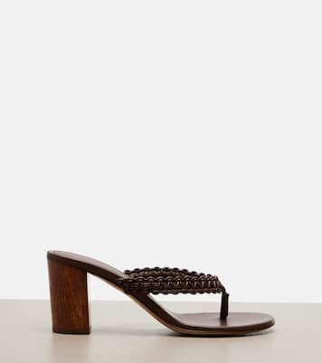 Braided leather thong sandals | Gianvito Rossi