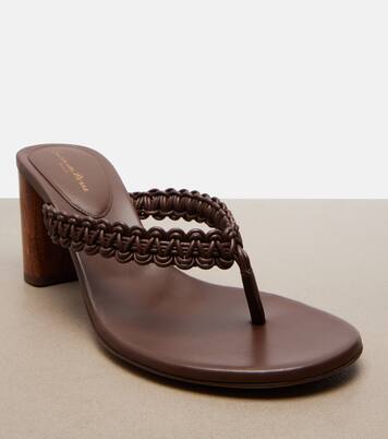 Braided leather thong sandals | Gianvito Rossi