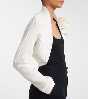 Knitted floral-appliqué shrug  | Max Mara