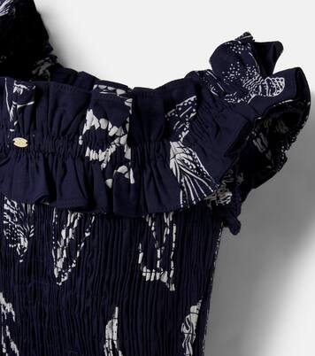 Suzanne printed ruffled dress | Poupette St Barth Kids