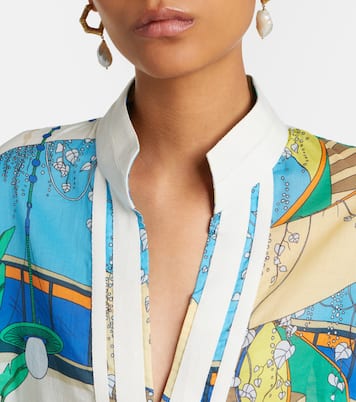 Printed cotton voile tunic | Tory Burch