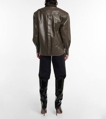 Oversize-Hemd aus Leder | Alexandre Vauthier