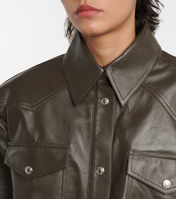 Oversize-Hemd aus Leder | Alexandre Vauthier