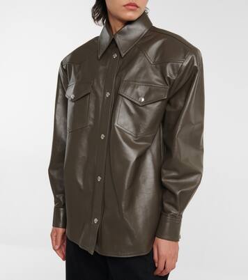 Oversize-Hemd aus Leder | Alexandre Vauthier