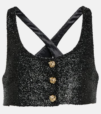 Cropped-Top Sparkle | Ganni