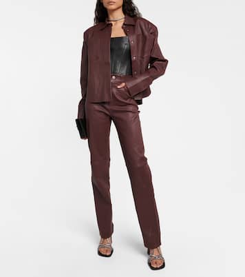 High-Rise-Hose Terry aus Leder | Stouls