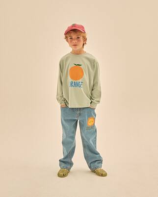 Printed long-sleeved cotton T-shirt | Jellymallow