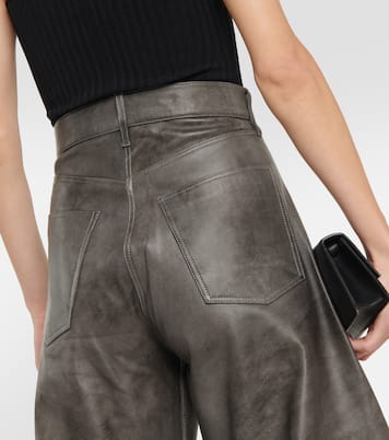 Pantalon Matan à taille haute en cuir | Dodo Bar Or