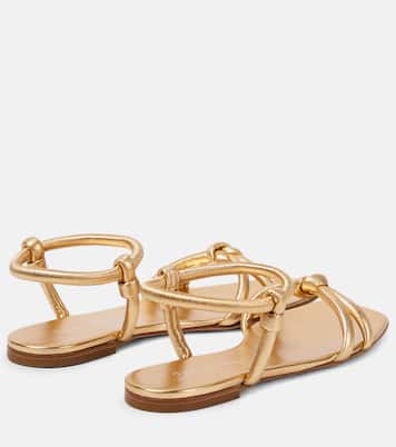 Juno 05 metallic leather sandals | Gianvito Rossi