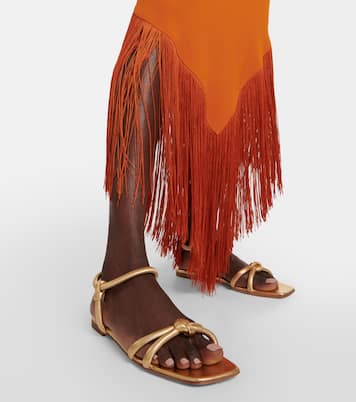 Juno 05 metallic leather sandals | Gianvito Rossi