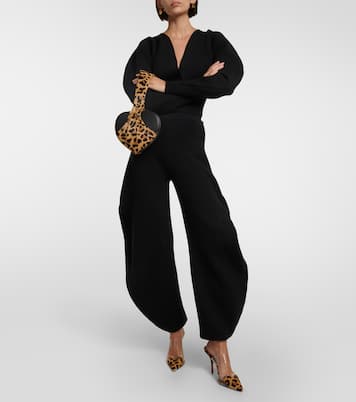 Le Cache Cœur calf hair and leather clutch | Alaïa