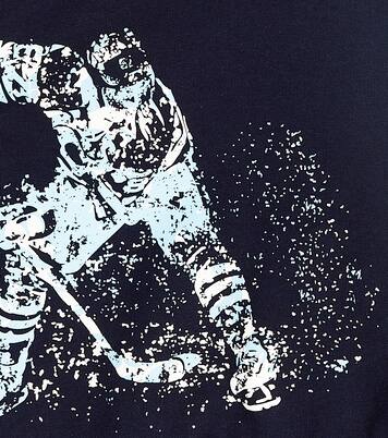 Sweat-shirt à capuche imprimé en coton | Il Gufo