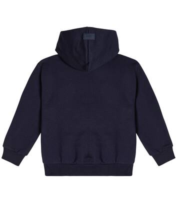 Sweat-shirt à capuche imprimé en coton | Il Gufo