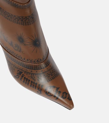 x Jean Paul Gaultier – Cuissardes Tattoo en cuir | Jimmy Choo