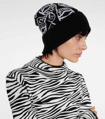 Logo wool-blend beanie  | Jet Set