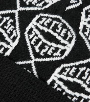 Logo wool-blend beanie  | Jet Set
