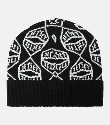 Logo wool-blend beanie  | Jet Set