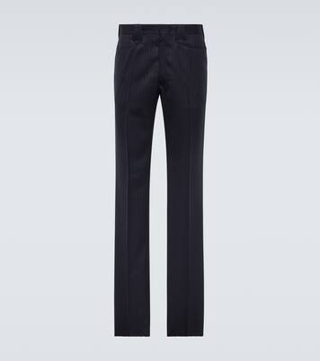 Herringbone wool straight pants | Maison Margiela