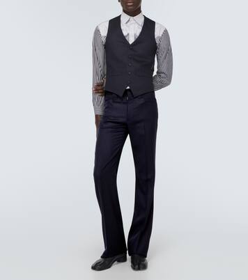 Herringbone wool straight pants | Maison Margiela