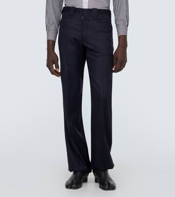Herringbone wool straight pants | Maison Margiela