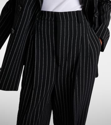 High-rise wool wide-leg pants | Ami Paris