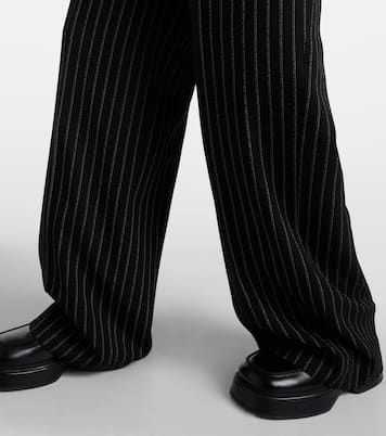 High-rise wool wide-leg pants | Ami Paris