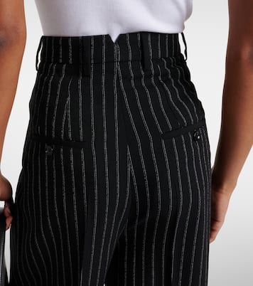 High-rise wool wide-leg pants | Ami Paris