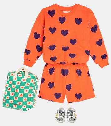 Hearts cotton jersey shorts | Mini Rodini