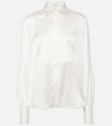 Bluse aus Satin | Brunello Cucinelli