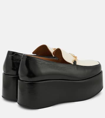 Plateau-Loafers aus Lederimitat | Ganni
